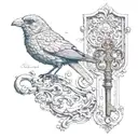 anima vestra and a key tattoo design idea