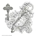 anima vestra and a key tattoo design idea