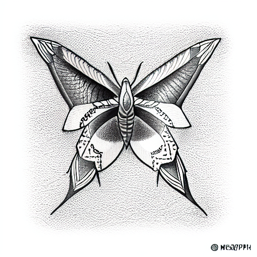 sphinx moth tattoo design idea