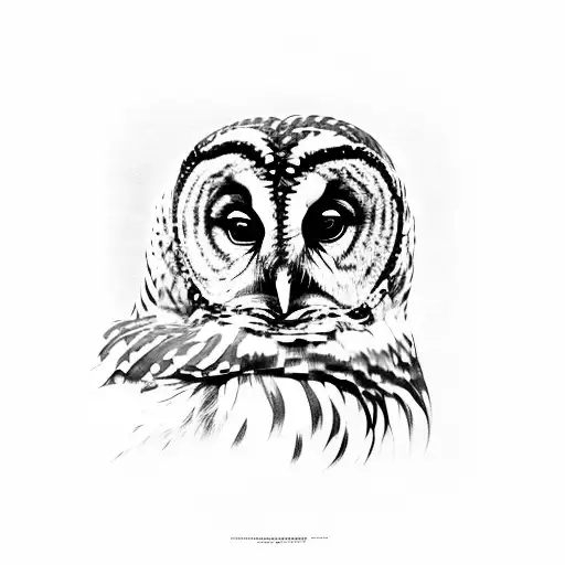 barred owl tattoo