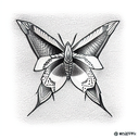 sphinx moth tattoo design idea