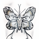 sphinx moth tattoo design idea
