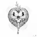 corazon roto tattoo design idea