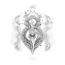 corazon roto tattoo design idea