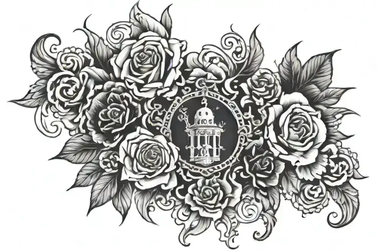 make a tattoo design incorporating orthodox and power  tattoo design idea
