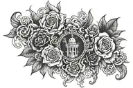 make a tattoo design incorporating orthodox and power  tattoo design idea