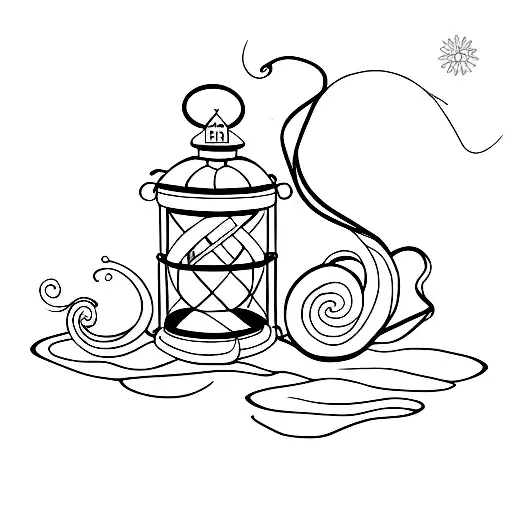 tangled the floating lantern tattoo design idea