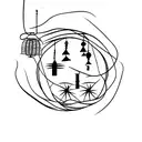 tangled the floating lantern tattoo design idea