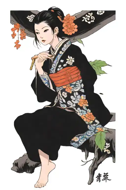 haruki autumn august tattoo design idea