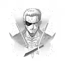 Roronoa zoro tattoo design idea