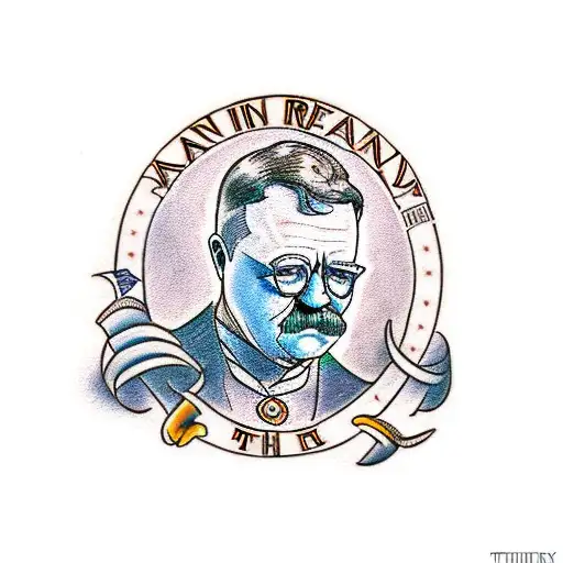  man in the arena teddy roosevelt tattoo design idea