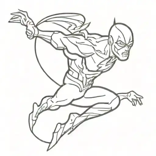 flash dc tattoo design idea