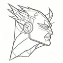 flash dc tattoo design idea