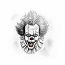 Tim Curry's Pennywise as zombie tattoo design idea