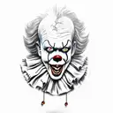 Tim Curry's Pennywise as zombie tattoo design idea