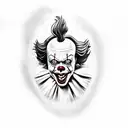 Tim Curry's Pennywise as zombie tattoo design idea