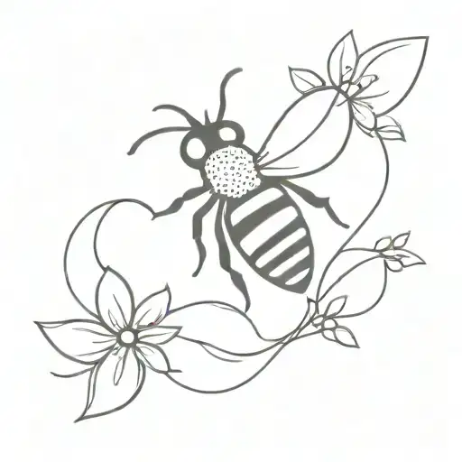 Bee B2 bff tattoo design idea