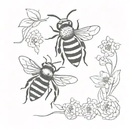 Bee B2 bff tattoo design idea