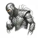 Ermac cyborg mortal kombat tattoo design idea