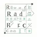 radium periodic table with Monaco f1 track outline and a fountain pen nib tattoo design idea