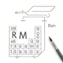 radium periodic table with Monaco f1 track outline and a fountain pen nib tattoo design idea