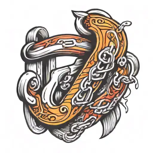 Climbing carabiner drawing tattoo design idea