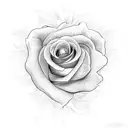 cloud with sun rays, roses and jasmine flowers underneath  tattoo design idea