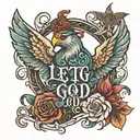 let go let god tattoo design idea