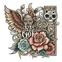 let go let god tattoo design idea