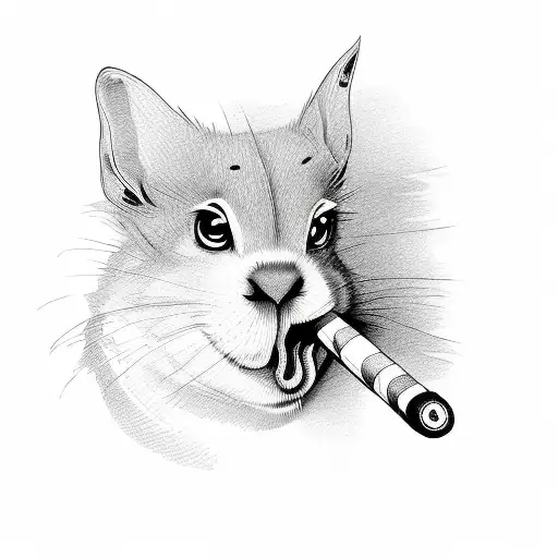 lollipop with mouth tattoo design idea