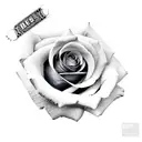 rose filigree  tattoo design idea