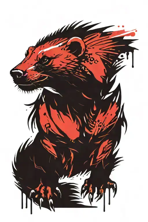 honey badger tattoo symbol tattoo design idea
