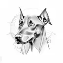 doberman tattoo design idea