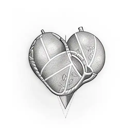 stone heart tattoo design idea