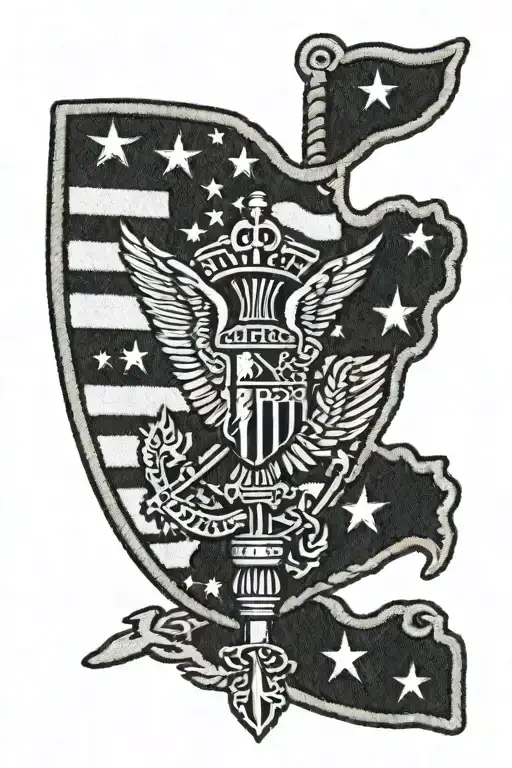1st infantry division combat patch tattoo design idea