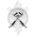 fork that is stuck in a ravioli  tattoo design idea