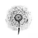Dandelion rose  tattoo design idea