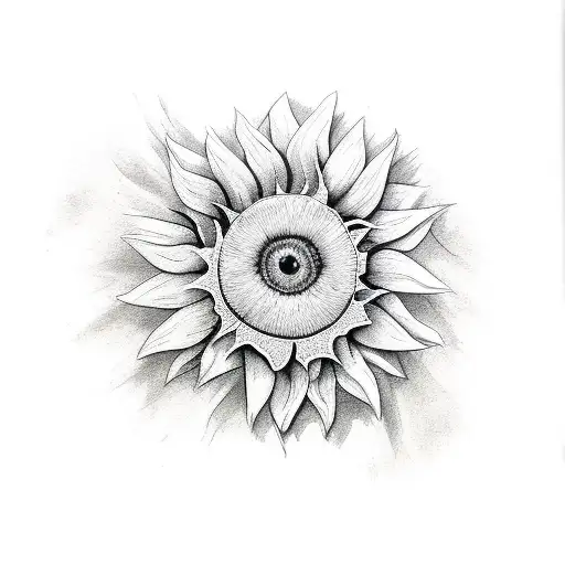 eagle dove sunflower rose tattoo design idea