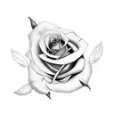 doves holding a rose tattoo design idea