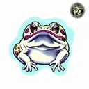 toad with psy mushrooms tattoo design idea