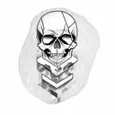 hipster skull tattoo design idea