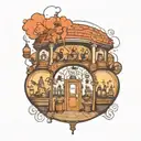 Domes, alcohol store tattoo design idea