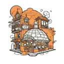 Domes, alcohol store tattoo design idea