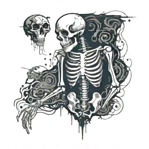Skeleton tattoo design idea