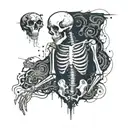 Skeleton tattoo design idea