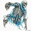 Skeleton tattoo design idea