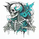 Skeleton tattoo design idea