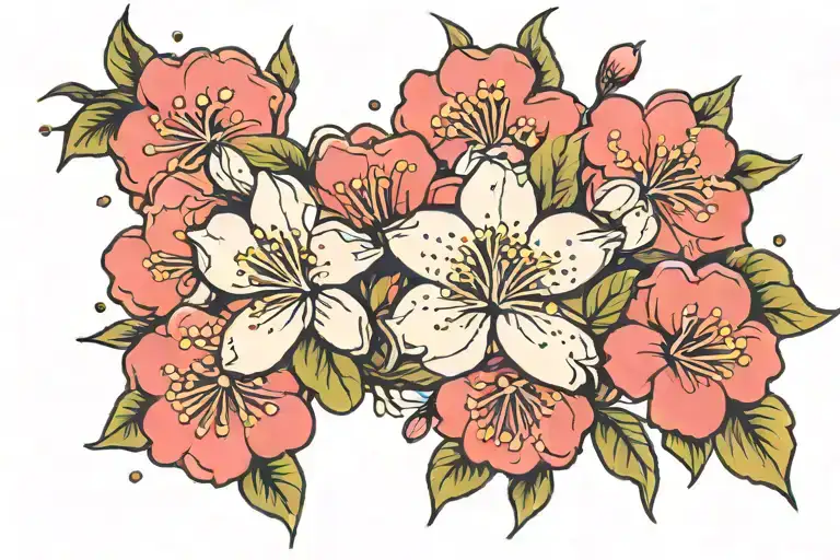 japanese cherry blossom  tattoo design idea