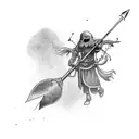 quiver with two arrows tattoo design idea