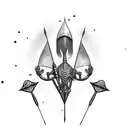 quiver with two arrows tattoo design idea